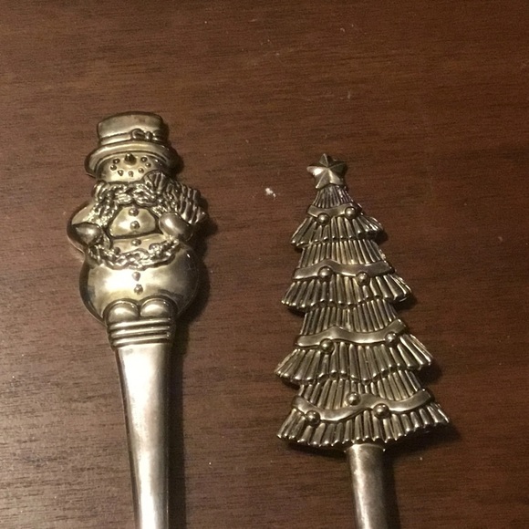 International silver Company Christmas pie server and fork- preloved - Picture 3 of 9